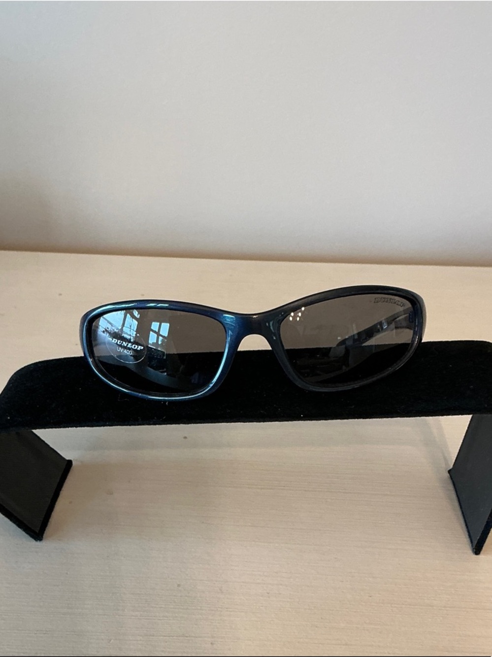 Authentic, Dunlop Men’s Dark Blue (looks black) Sport Sunglasses